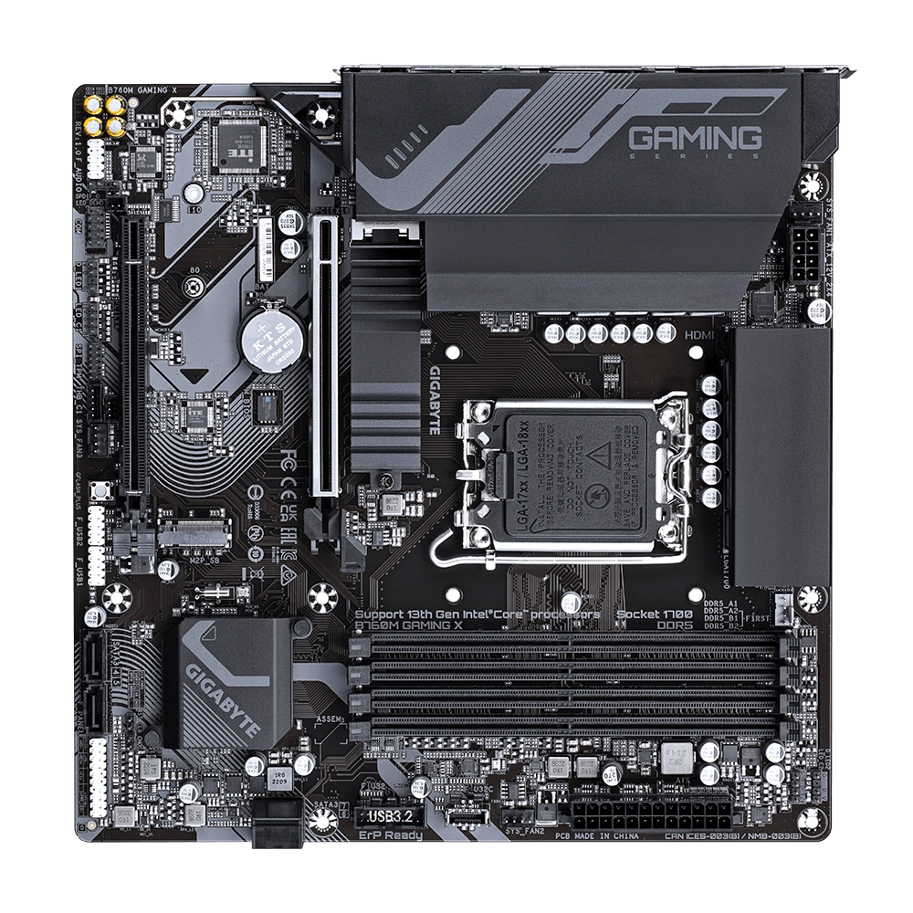 Mainboard Gigabyte B760M GAMING X AX (rev. 1.x) | Intel B760, Socket 1700, Micro ATX, 4 khe DDR5